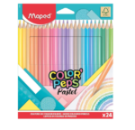 JUEGO LAPICES DE COLORES PASTEL COLOR"PEPS 24/1 BLISTER