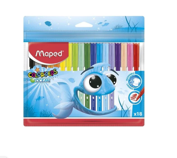 JUEGO DE MARCADORES COLOR PEPS OCEAN 18/1 BL