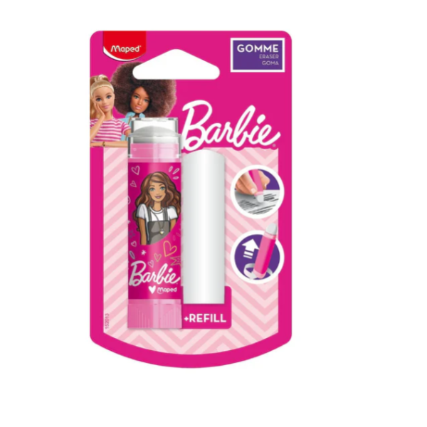 GOMAS DE BORRAR TUBO BARBIE BLISTER