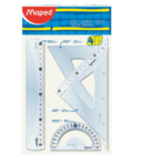 JUEGO GEOMETRICO MED. C/REGLA 8" BL