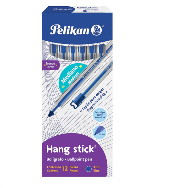 BOLIGRAFO HANG STICK 12/1 AZUL 1.0MM