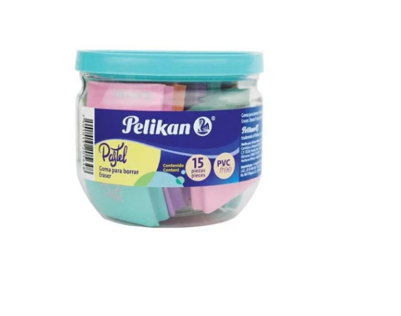 GOMAS DE BORRAR COLORES PASTELES