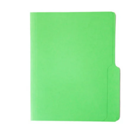 FOLDERS MANILA (8.5 X 11) VERDE 125/1