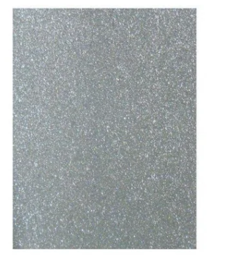 FOAMY SMARTY GLITTER EVA (8.5 X 11) PLATA OSCURO
