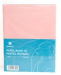 PAPEL BOND 20 (8.5" X11") 100/1 PASTEL ROSADO