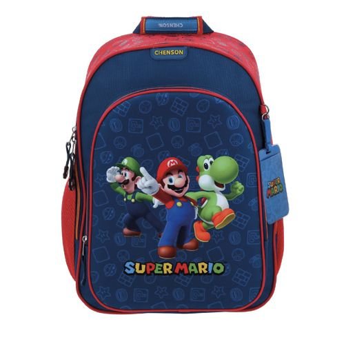 Mochila Chenson Grande Mario Bros Gronshi Azul XXV