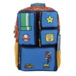 Mochila Chenson Extra Grande Mario Bros Oner Azul XXV