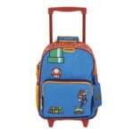 Mochila Con Ruedas Chenson Pequeña Mario Bros Order Azul XXV