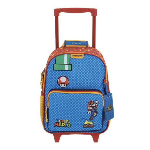 Mochila Con Ruedas Chenson Pequeña Mario Bros Order Azul XXV