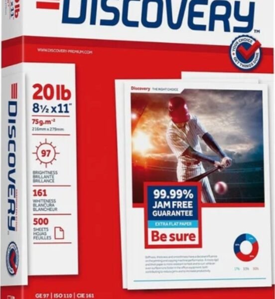 PAPEL BOND 20 (8.5 X 11) DISCOVERY 500/1 (75 grs)