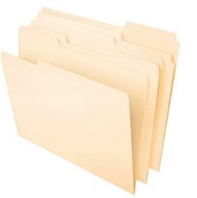 Folder Manila 8½x11, bolsa x 100 Unds.