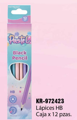 Lapiz de grafito Triangular HB Col. Pastel