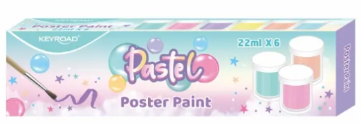 Tempera lavable 22 ml x 6 colores pastel