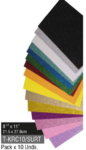 Foami Glitter 8½ x 11 10/1 Colores Surtidos
