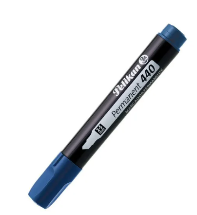 Marcador permanente- - biselada - azul
