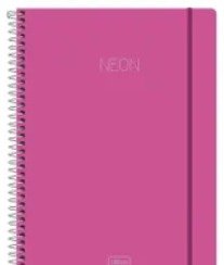 Cuaderno Cátedra Tilibra Neon Rosa 160 Hojas