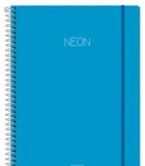 Cuaderno Cátedra Tilibra Neon Azul 10 Divisiones