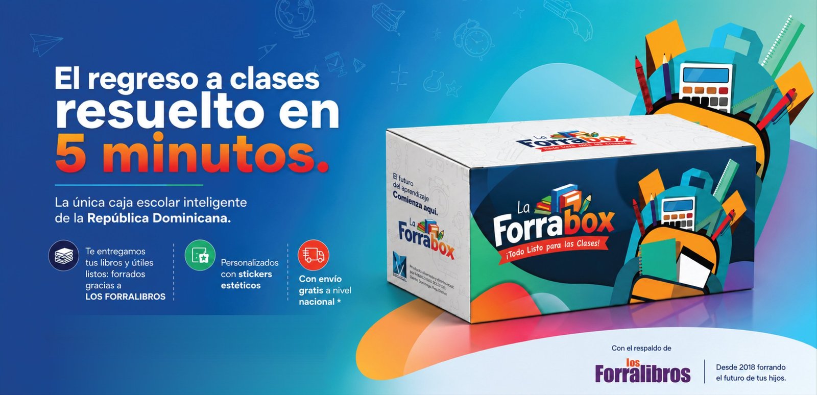 El regreso a clases resuelto en 5 minutos. La única caja escolar inteligente de la República Dominicana.